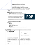 Detailed Lesson Plan in English IV - COMPOUND SENTENCE