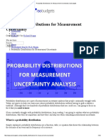 Probability Distributions For Measurement Uncertainty - Isobudgets