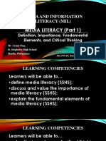 Lesson 4 Part 1 MEDIA LITERACY (Part 1)