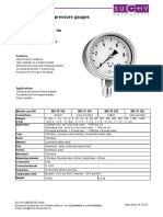 All Stainless Steel Pressure Gauges With Bourdon Tube