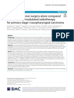 Minimally Invasive Surgery Alone Compared With Intensity-Modulated Radiotherapy For Primary Stage I Nasopharyngeal Carcinoma