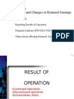 Income and Changes in Retained Earnings: - Chapter 12