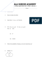 Kampala Junior Academy: Mathematics Topical Questions For P.5 Term 1 2020 No. 1