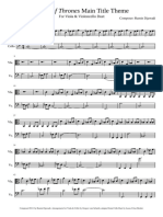 Game of Thrones Main Title Theme For ViolaCello Duet PDF