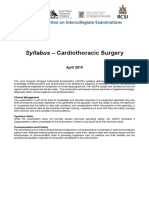 JSCFE Syllabus - Cardiothoracic Surgery PDF