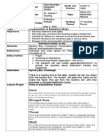 Lesson Plan in PARTS OF A BADMINTON RACKET