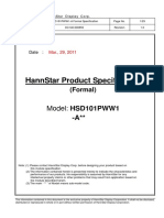 Hannstar Product Specification: Model: Hsd101Pww1