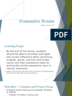 Possessive Nouns Lesson