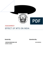 Effect of Wto On India: Assignment