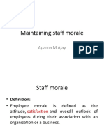 Maintaining Staff Morale