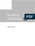 Reading Challenge: Answer Key