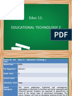 Educ 11: Educational Technology 2
