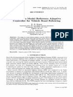 Design of A Model Reference Adaptive Controller For Vehicle Road Following