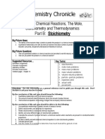 Part B: Stoichiometry: UNIT 4: Chemical Reactions, The Mole, Stoichiometry and Thermodynamics