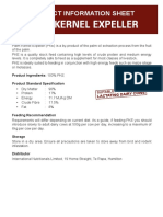 Palm Kernel Expeller: Product Information Sheet