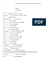 Present Perfect, Past Perfect, Present Perfect Continuous, and Past Perfect Continuous