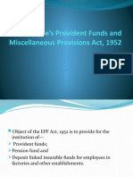 Employee's Provident Funds and Miscellaneous Provisions Act, 1952