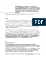 Physical Abuse: Child Abuse or Child Maltreatment Is Physical, Sexual, And/or Psychological Maltreatment