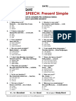 Name: Date:: Use Reported Speech To Complete The Sentences Below. FOUR Questions Have 2 Possible Answers!