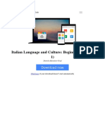 Italian Language and Culture Beginner Volume 1 by Daniela Bartalesi Graf 1523607130 PDF