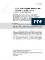 Definition, Discrimination, Diagnosis and Treatment of Central Breathing Disturbances During Sleep