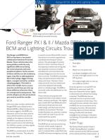 Ford Ranger PX I & II / Mazda BT50 UP/UR: BCM and Lighting Circuits Troubles