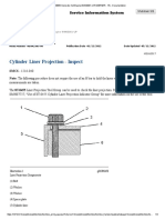 Cylinder Liner Projection - Inspect: Shutdown SIS Previous Screen