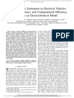 On-Board State Estimation in Electrical Vehicles Achieving Accuracy and Computational Efficiency Through An Electrochemical Model PDF