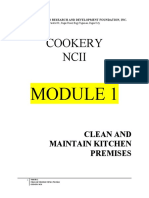 Cookery Ncii: Clean and Maintain Kitchen Premises