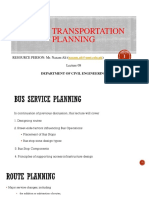 Ms372: Transportation Planning: Resource Person: Mr. Nazam Ali (