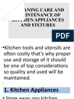 Cleaning Care and Maintenance of Kitchen Appliances and