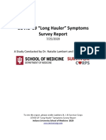 COVID-19 "Long Hauler" Symptoms Survey Report: To Cite This Report, Please Credit: Lambert, N. J. & Survivor Corps