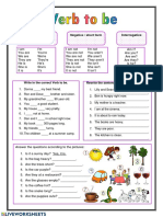 4 Verb To Be Affirmative, Negative, Questions PDF