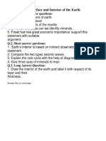 Chapter 3: The Surface and Interior of The Earth: Q.1. Very Short Answer Questions