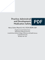 Practice Administration and Development: Medication Safety: Henry Cohen, Pharm.D., M.S., FCCM, BCPP, CGP