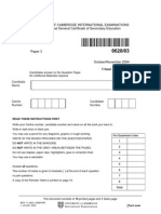 University of Cambridge International Examinations International General Certificate of Secondary Education Chemistry