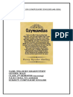 Summary of P.B Shelley's Ozymandias 