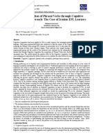 The Acquisition of Phrasal Verbs Through Cognitive Linguistic Approach: The Case of Iranian EFL Learners