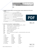 Cumulative Test 1-5 B: Grammar