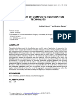 Comparison of Composite Restoration Techniques: Interdisciplinary Description of Complex Systems 14 (1), 101-115, 2016