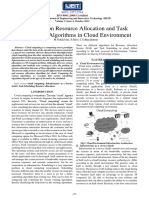 A Survey On Resource Allocation and Task Scheduling Algorithms in Cloud Environment