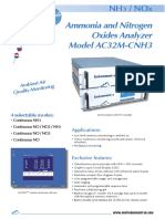 Ammonia and Nitrogen Oxides Analyzer Model AC32M-CNH3: Ambient Air Quality M Onitoring