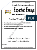 Al-Qadir Jinnah Science Academy: Position Winning Notes