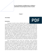 Factors Affecting The Level of Readiness and Effectiveness in Shifting To Alternative Learning Modalities Among Pangantucan District Teachers