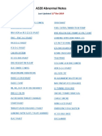 A320 Abnormal Notes: Last Updated