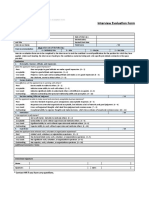 Before Hire 03. Interview Evaluation Form