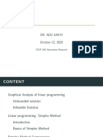 Lecture Slides On Simplex Computations