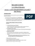 Hillside School Civic & Ethical Education Short Note and Questions For Grade 9 2013 Week 2