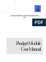 Budget Module User Manual: Integrated Budget and Expenditure System