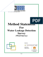 Method Statement: Water Leakage Detection Survey